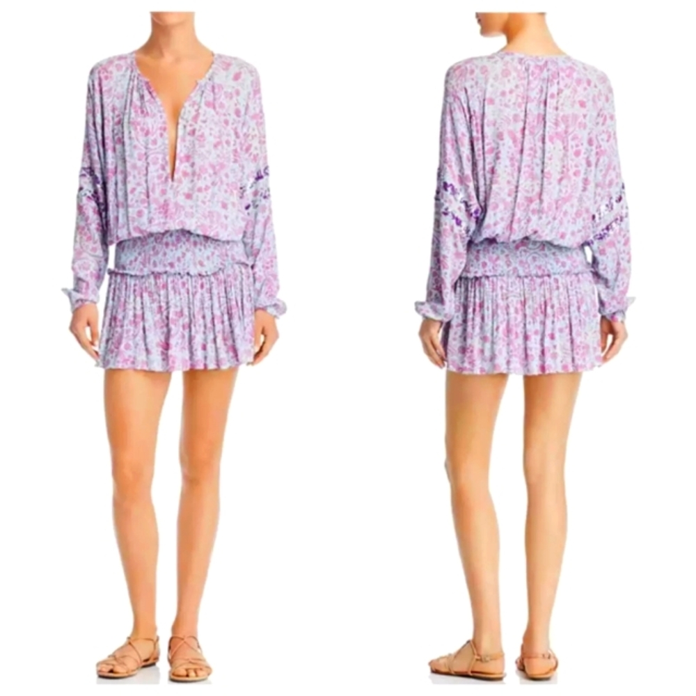 Hemant & Nandita Layla Smocked Waist Mini Dress